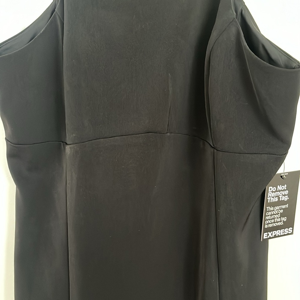 Black Express dress with high neck buzzed with gems brand new with tags - Picture 3 of 5